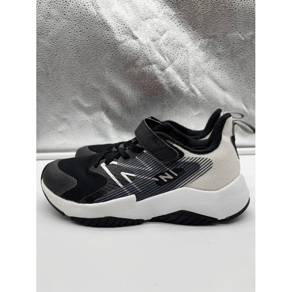New Balance Rave Run v1 Kids Sneakers Black White Mesh Hook and Loop Strap - Picture 2 of 10